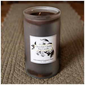 16 ounce chocolate cherry candle